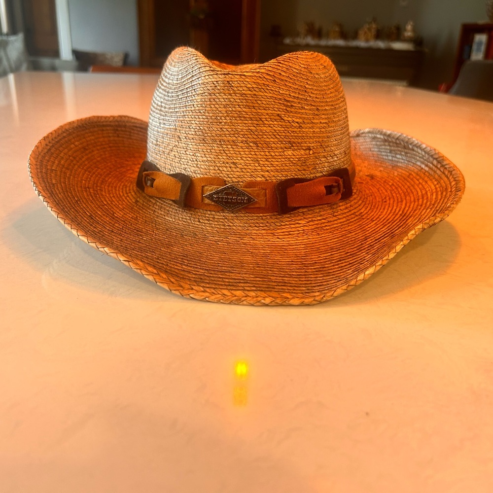 Authentic straw Stetson cowboy hat
